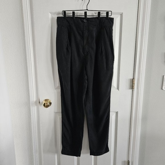 Free People Pants - NWOT Free People Calla Pleated Trousers- Washed Black